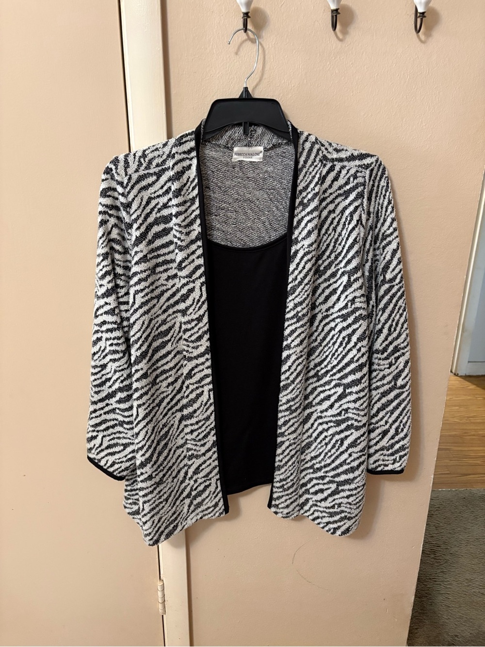 Rebecca Malone Woman Open Cardigan with attached Tank 2X